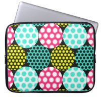 Stars and circles, multicolor pop pattern.
