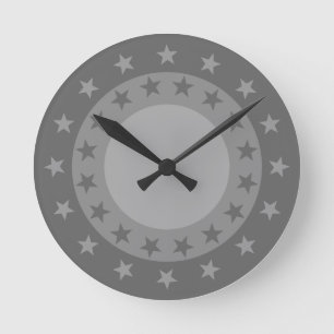 Stars and Circles Round Clock