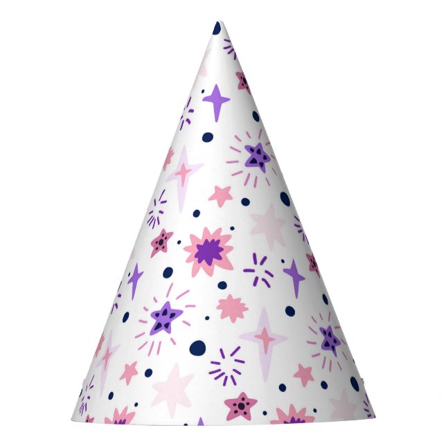 Stars and constellations  party hat (Front)