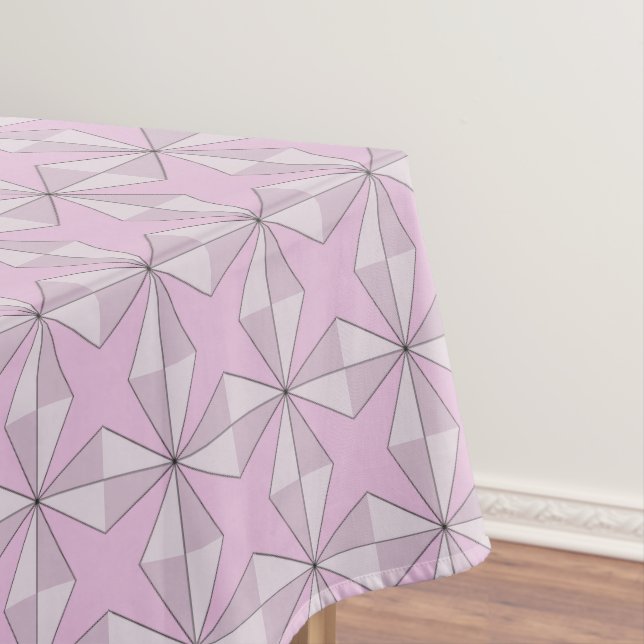 Stars and Diamonds Pink Tablecloth (In Situ)