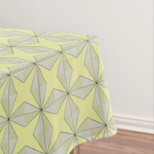 Stars and Diamonds Yellow Tablecloth