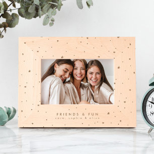 Stars and dots fun simple personalized etched frames