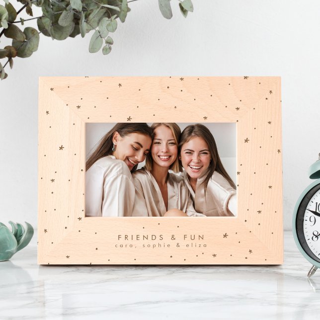 Stars and dots fun simple personalized etched frames (Creator Uploaded)