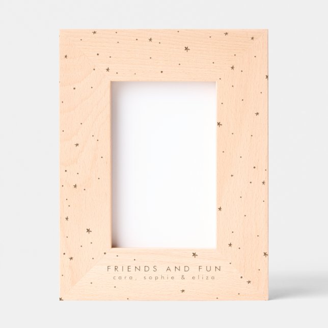Stars and dots fun simple personalized etched frames (Front)