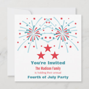 Stars and Fireworks Invite