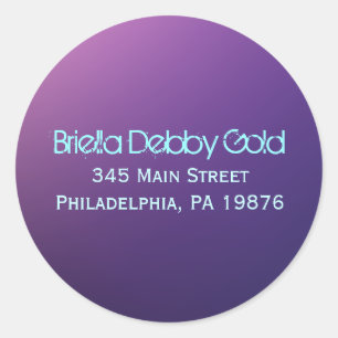 STARS and LIGHTS Bar Bat Mitzvah Return Address Classic Round Sticker
