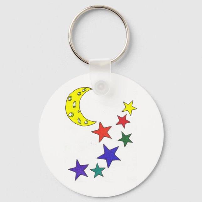 Stars And Moon Keychain (Front)