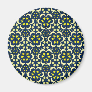 Stars and moon tessellation magnet