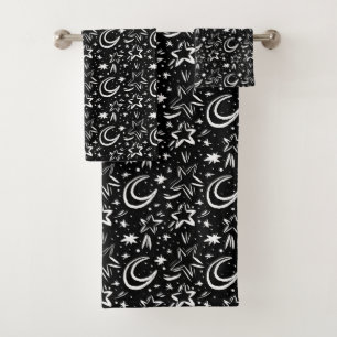 Stars and Moons. Bath Towel Set