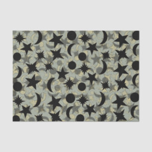 STARS AND MOONS by Slipperywindow Tissue Paper