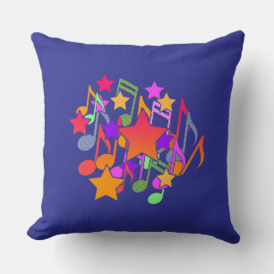 Stars And Music Throw Pillow