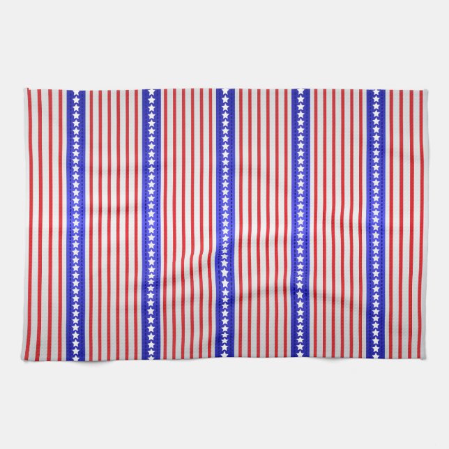 Stars and Pinstripes Kitchen Towel (Horizontal)