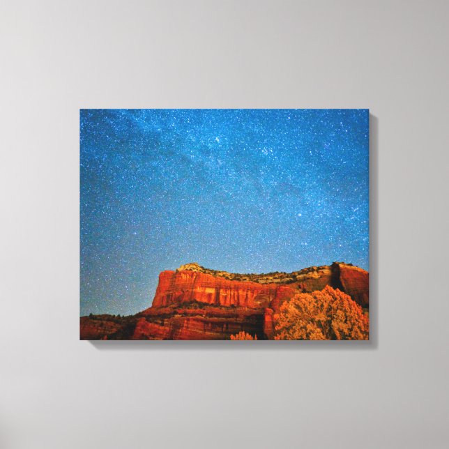 Stars and Red Rock Canvas Print (Front)