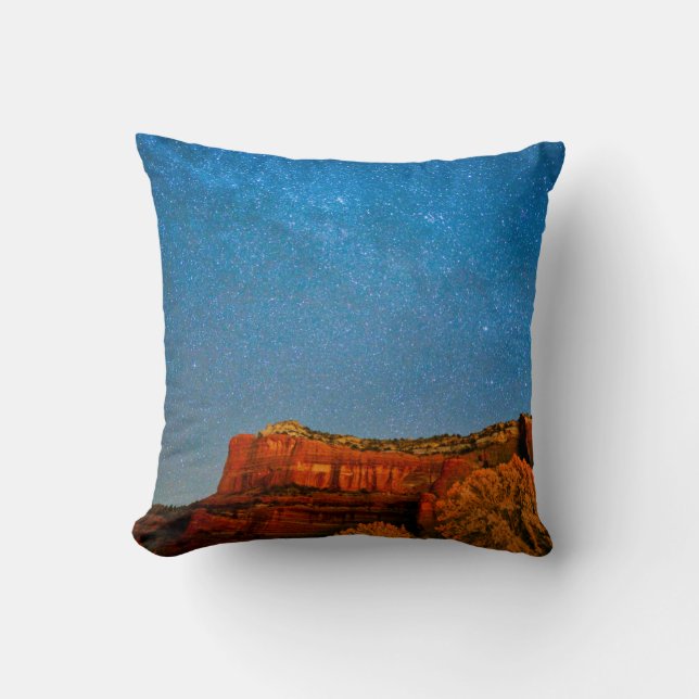 Stars and Red Rock Throw Pillow (Front)