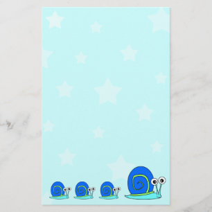 Stars and Snail Stationery