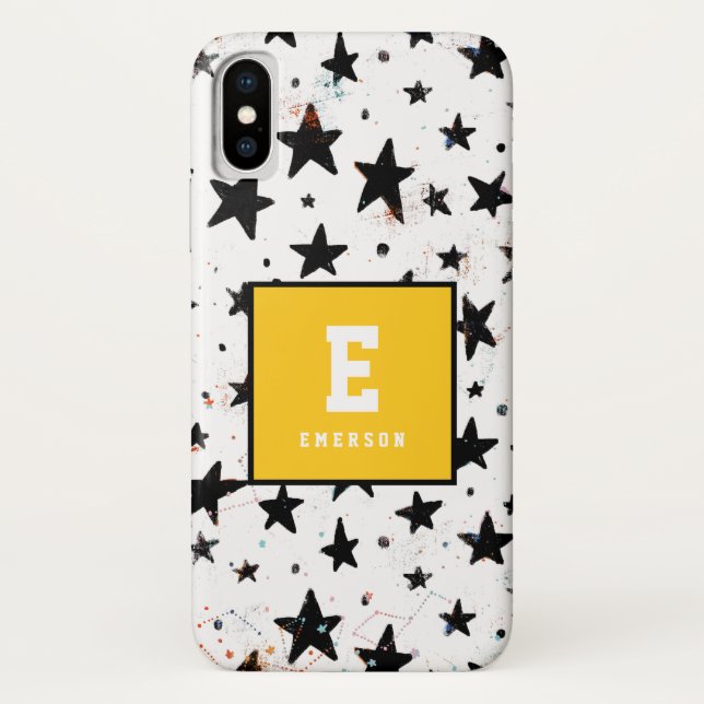 stars and space fun astronomy pattern Case-Mate iPhone case (Back)