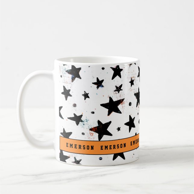 stars and space fun astronomy pattern coffee mug (Left)
