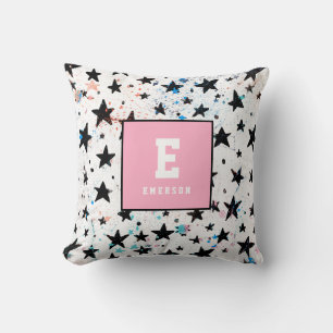 stars and space fun astronomy pattern throw pillow