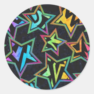 Stars and Stars Classic Round Sticker
