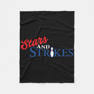 Stars And Strikes Bob Bowling Team American Colour Fleece Blanket