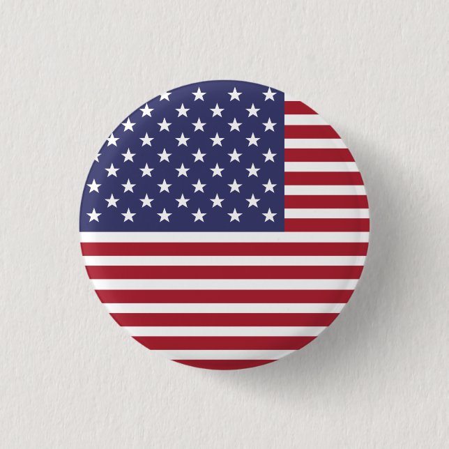 Stars and Stripes   1 Inch Round Button (Front)