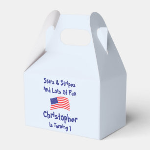 Stars and Stripes 1st Birthday Favor Box