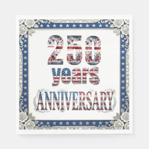 Stars And Stripes 250 Years Anniversary Patriotic  Napkin