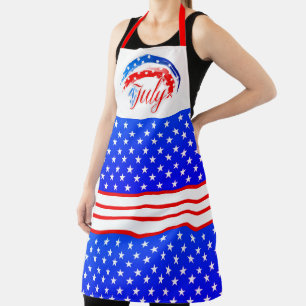 Stars and Stripes 4th of July Apron