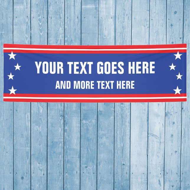 Stars and stripes 4th of July with custom text Banner (Creator Uploaded)