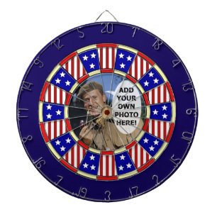 Stars and Stripes American Add Custom Photo Dartboard