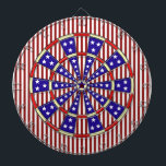 Stars and Stripes American Dartboard<br><div class="desc">This red, white and blue stars-and-stripes dartboard design is inspired by the flag of the United States of America. It would look cool in a game room with a rustic Americana theme and would be a great way to entertain your guests at a Fourth of July Independence Day party. See...</div>