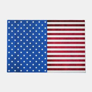 Stars And Stripes-American Flag by Shirley Taylor Doormat