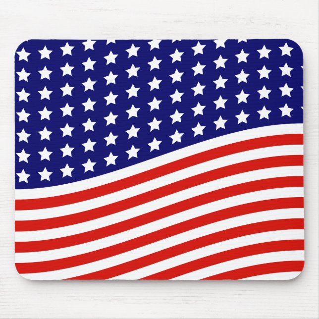 Stars and Stripes American Flag July 4th Mouse Pad (Front)