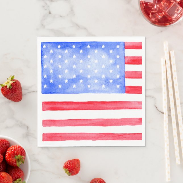 Stars and Stripes American Flag   Napkin (Insitu)
