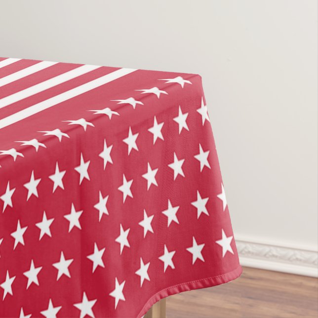 Stars And Stripes American Flag Tablecloth (In Situ)