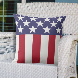 Stars and Stripes American Flag Throw Pillow