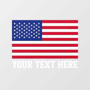 Stars and Stripes American USA Flag Patriotic Window Cling