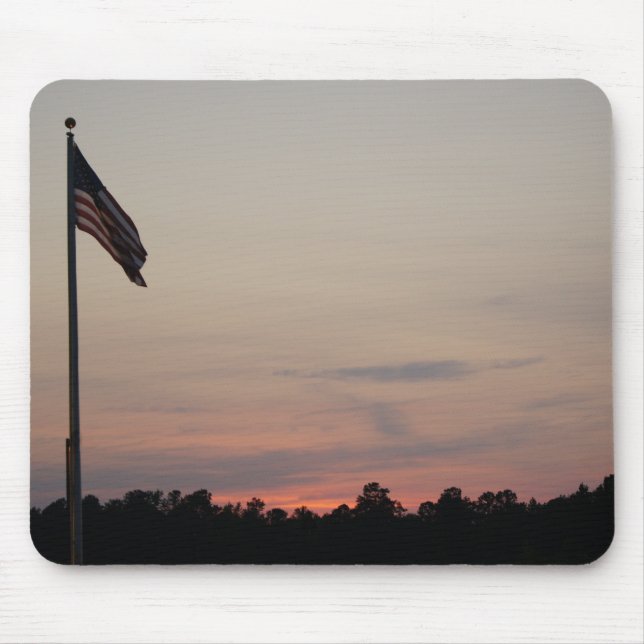 Stars and Stripes and a Sunset Mouse Pad (Front)