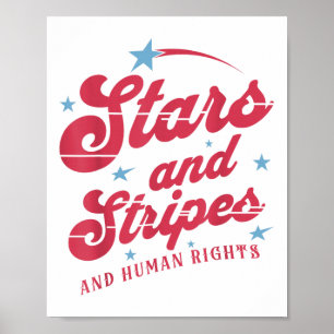 Stars And Stripes And Human Rights Feminist Fourth Poster