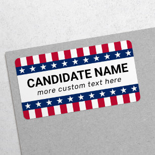 Stars and stripes any political campaign candidate label