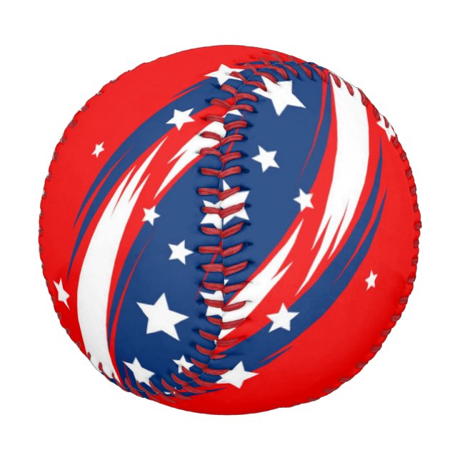 Stars and Stripes Baseball (Angled)