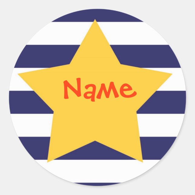 Stars and Stripes Boys Custom Sticker (Front)