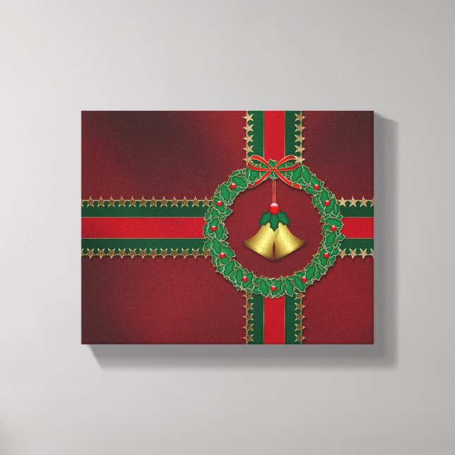Stars and Stripes Christmas Canvas Print (Front)