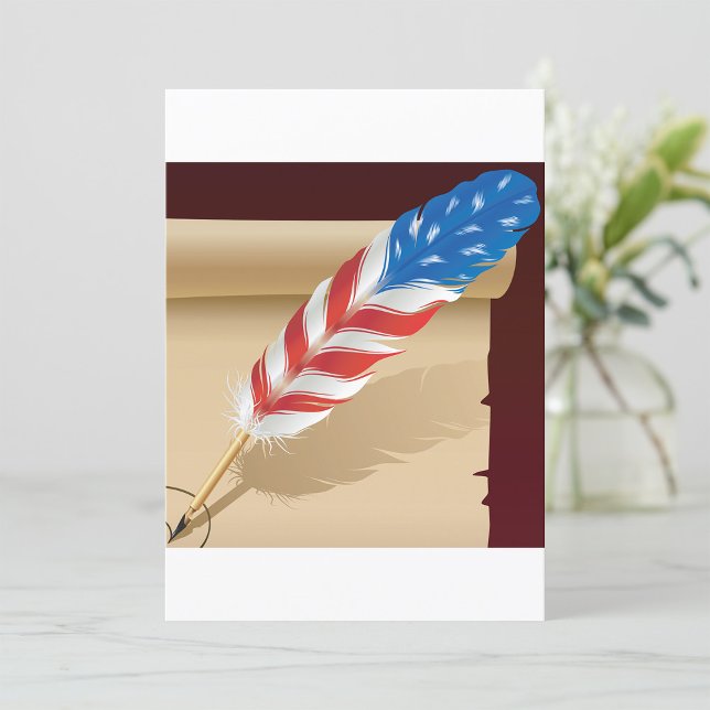 Stars And Stripes Feather Invitation (Creator Uploaded)