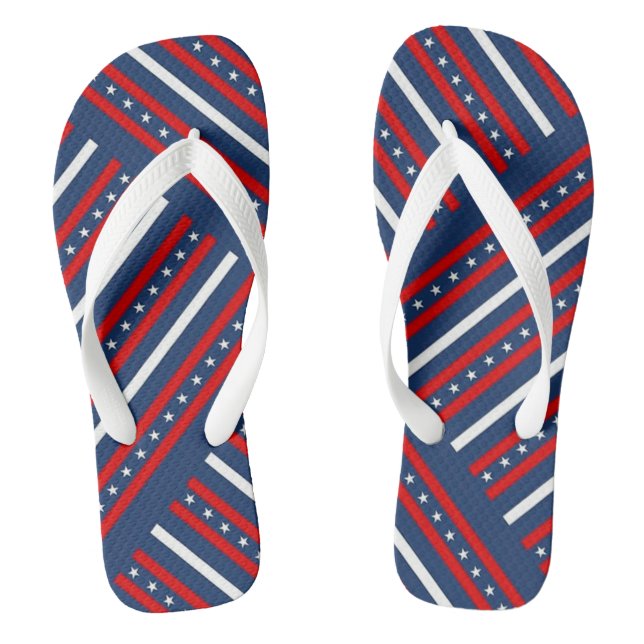 Stars and Stripes Flip Flops (Footbed)