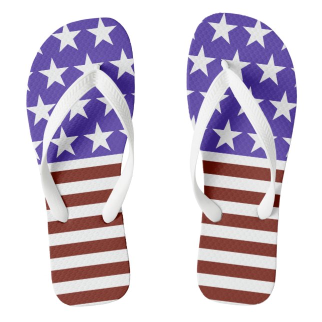 Stars and Stripes Flip Flops (Footbed)