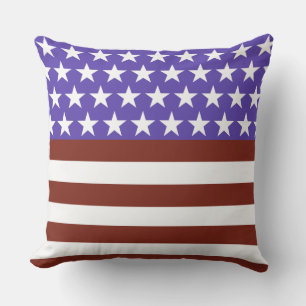 Stars and Stripes Forever Fun Throw Pillow