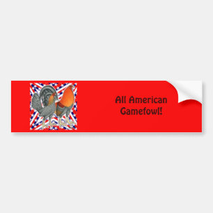 Stars and Stripes Gamefowl Bumper Sticker