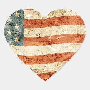 Stars and Stripes Heart Sticker