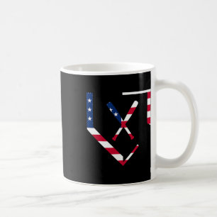 Stars And Stripes Home Plate Baseball Bats America Coffee Mug
